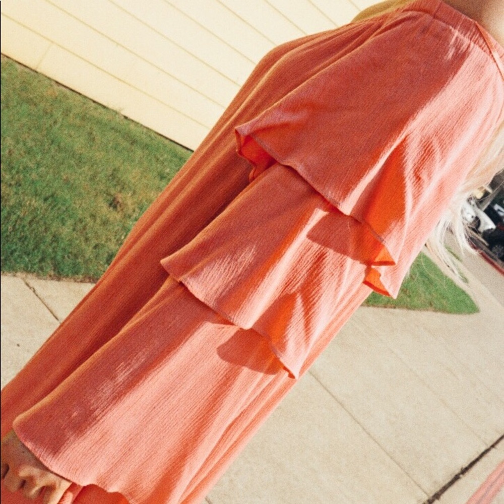 Ruffled pink dress